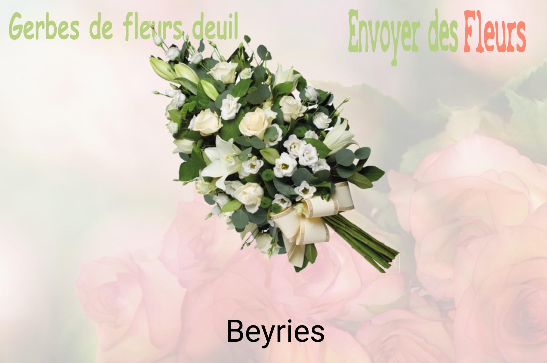 Gerbe de fleurs de deuil livrée à Beyries